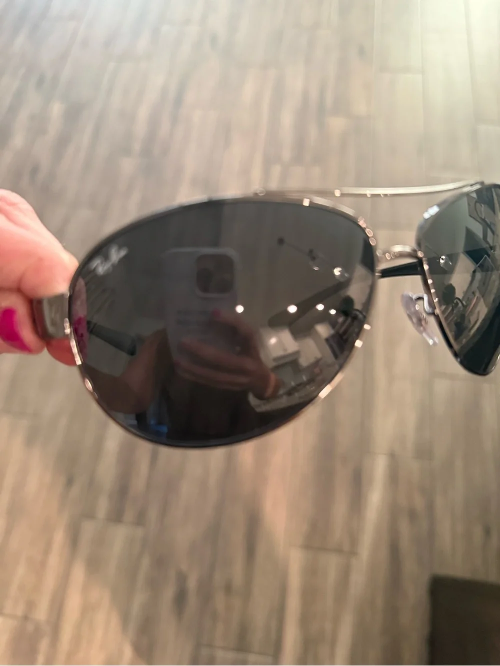 New Ray-Ban RB3386 Gunmetal Aviator Sunglasses Large 67mm